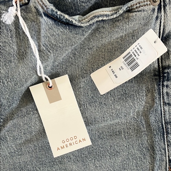 Good American Blue Straight Leg Jeans - Picture 7 of 11